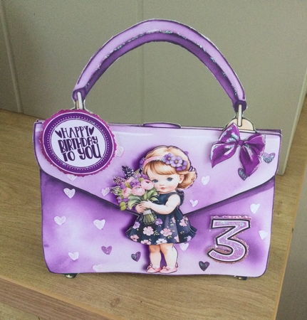 Girly Handbag Tent Card Kit-2 by Honorscard Appleby