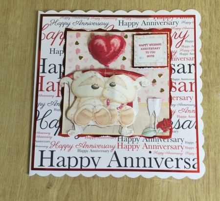 Happy Anniversary Word Backing Paper by Honorscard Appleby