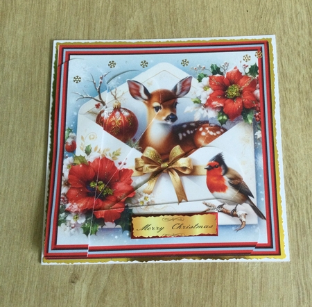 Christmas Envelope (3) Fan Pyramid Topper by Honorscard Appleby