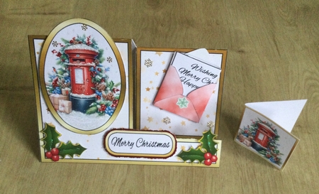 Side stepper Christmas Postbox by Honorscard Appleby