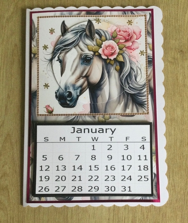 Stunning Floral Horse -  2025 Calendar by Honorscard Appleby