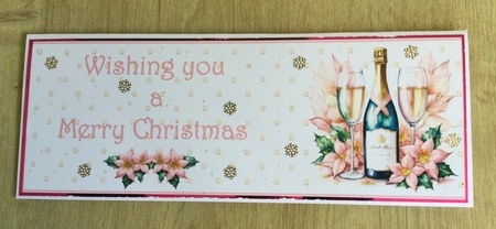 Champagne Christmas DL card. by Honorscard Appleby
