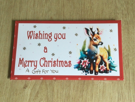 Cute baby deer money wallet (Red). by Honorscard Appleby
