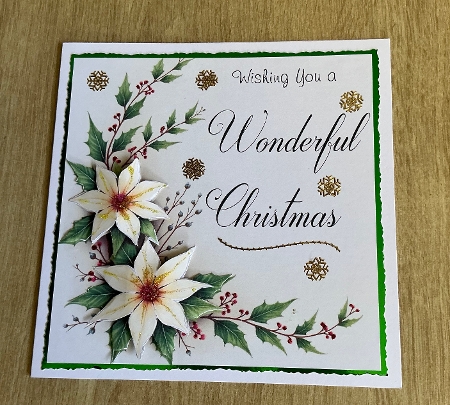 Cream Christmas Poinsettia by Honorscard Appleby