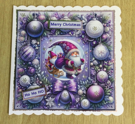 glitzy santa purple by Honorscard Appleby