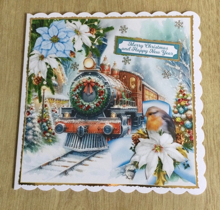 7x7 Christmas train choice of four mini kit by Honorscard Appleby