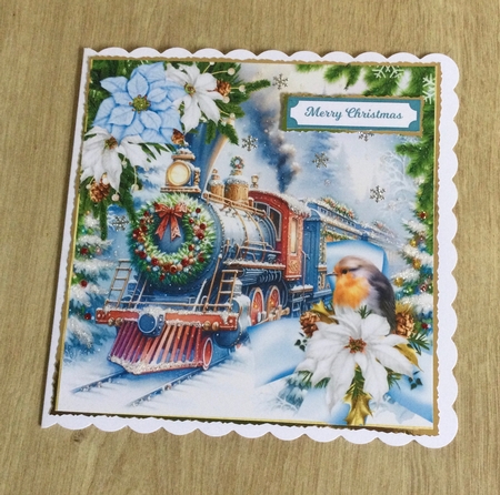 7x7 Christmas train choice of four mini kit by Honorscard Appleby