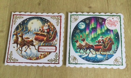 Santas Sleigh Card Toppers by Honorscard Appleby
