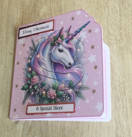 Pink Christmas Unicorn  Kit by Honorscard Appleby