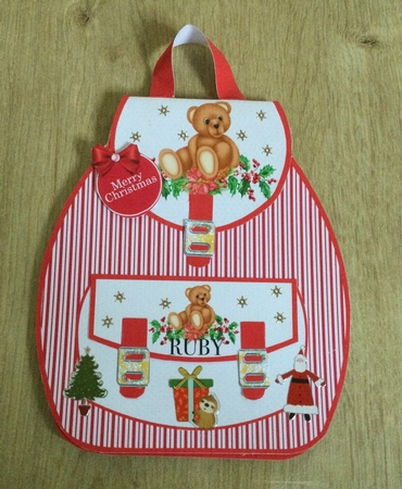 Back Pack Christmas bear kit by Honorscard Appleby