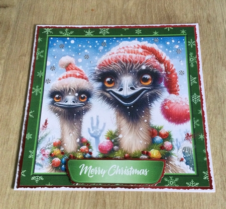 Smiling Christmas Emus by Honorscard Appleby