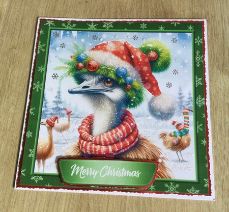 Snowy Christmas Emu by Honorscard Appleby