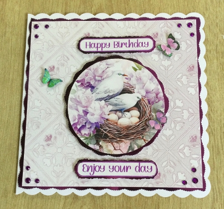 Delicate Embossed Silk Lattice Papers - Rose by Honorscard Appleby