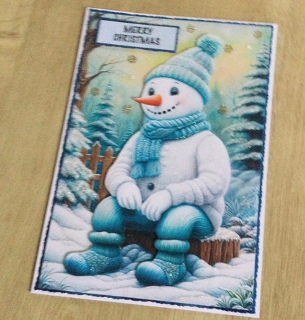 The Happy Snowman A4 by Honorscard Appleby
