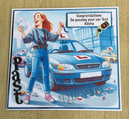 Passed my Driving Test 1 - Ilustrations for Cardmakers & Designers by Honorscard Appleby