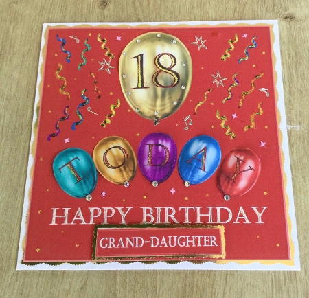 7.5 in balloons quick card (Red).  by Honorscard Appleby