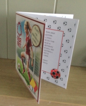 Football Girl CUSTOMER REQUEST by Honorscard Appleby