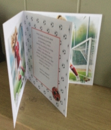 Football Girl CUSTOMER REQUEST by Honorscard Appleby