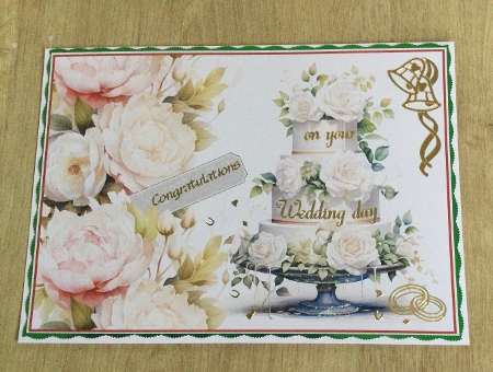 WEDDING CAKE   A4 CARDFRONT  by Honorscard Appleby
