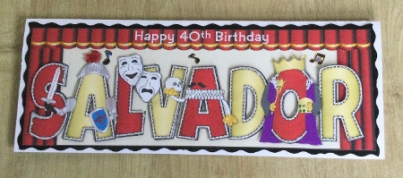 Theatrical Birthday SALVADOR 40th large dl by Honorscard Appleby