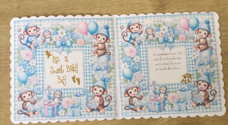 baby boy Monkey frame insert by Honorscard Appleby