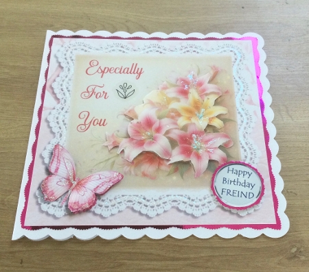 Butterfly, Lillies and Lace by Honorscard Appleby