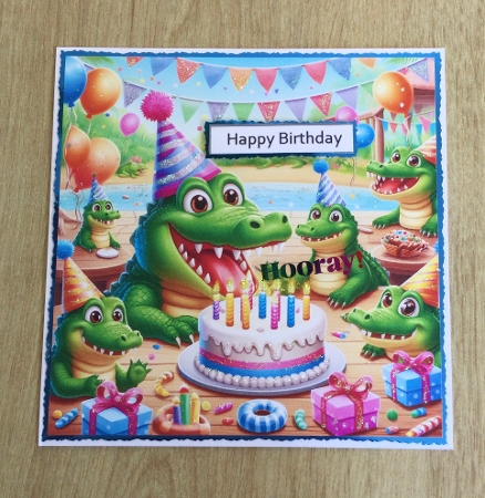 8 - 8x8 Card Fronts/Toppers of Animal Friends around the world Set 130 by Honorscard Appleby