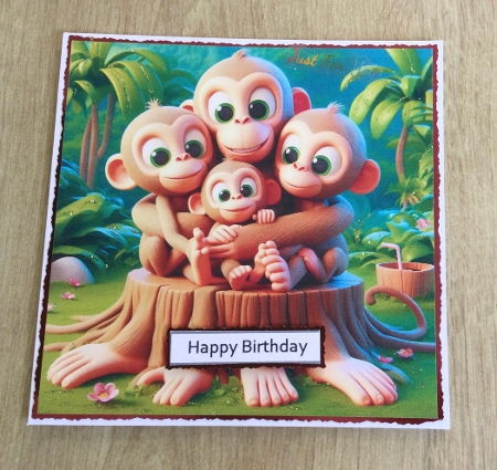 8 - 8x8 Card Fronts/Toppers of Animal Friends around the world Set 130 by Honorscard Appleby