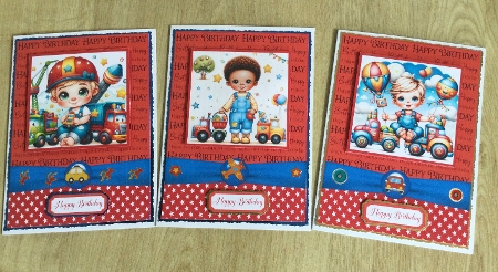 Little boys and their Toys Card Front 7x5 by Honorscard Appleby