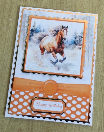 Wild Horses Card Front 7x5 by Honorscard Appleby