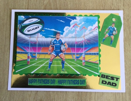 Fathers Day Rugby Card Sheet by Honorscard Appleby