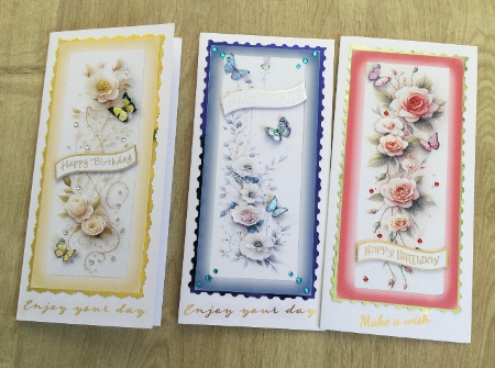 Delicate Florals DT Toppers & Bookmarks x 9 by Honorscard Appleby