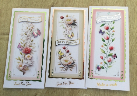 Delicate Florals DT Toppers & Bookmarks x 9 by Honorscard Appleby