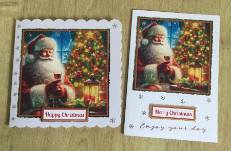 Santa By A Christmas Tree Toppers. by Honorscard Appleby