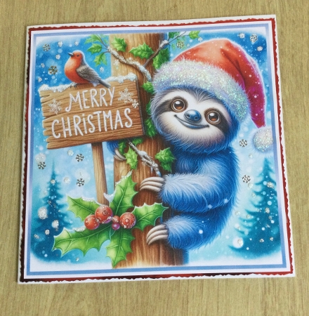 blue christmas sloth by Honorscard Appleby