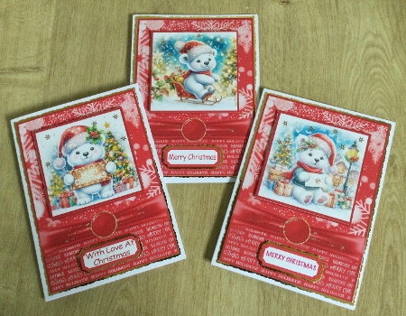 Christmas Polar Bear Card Front 5x7 by Honorscard Appleby