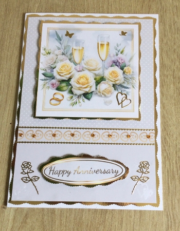 Yellow Roses Wedding & Anniversary Card by Honorscard Appleby
