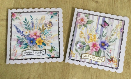 Striped Floral Card Toppers by Honorscard Appleby