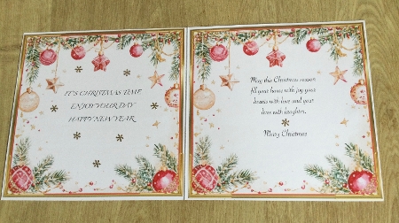 Christmas Santa 7x7ins blank Insert 1 by Honorscard Appleby