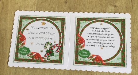 Christmas Tree Happy Christmas 6inch Circle Topper Insert Panel by Honorscard Appleby