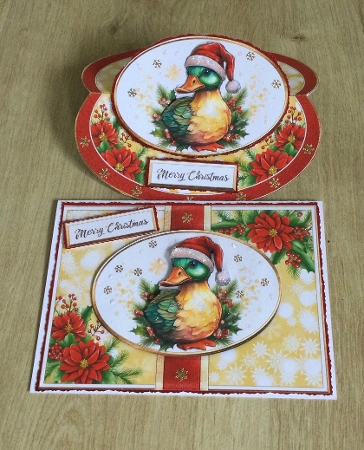 Christmas Duck Card Front and Rocker Card-1 by Honorscard Appleby