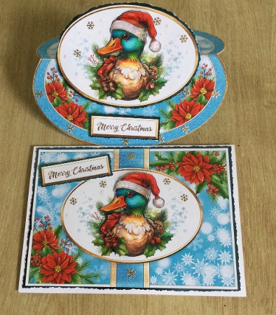 Christmas Duck Card Front and Rocker Card-2 by Honorscard Appleby