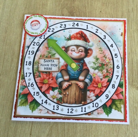 advent calendar clock 38 monkey by Honorscard Appleby