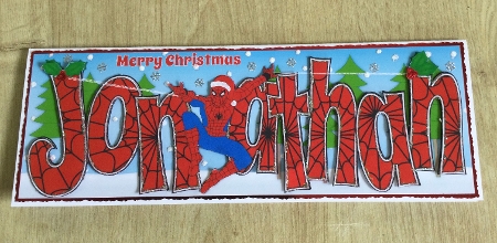 Christmas Spiderman JONATHAN large dl by Honorscard Appleby