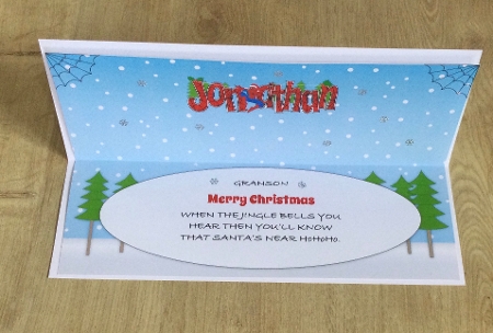 Christmas Spiderman JONATHAN large dl insert by Honorscard Appleby