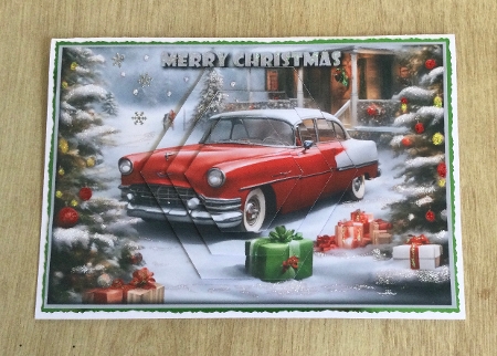 Christmas Car and Gifts Hexagon Pyramid by Honorscard Appleby