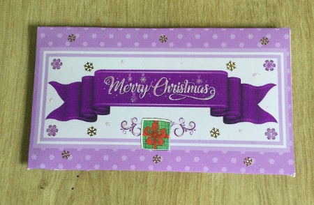 Merry Christmas banner money wallet (Purple). by Honorscard Appleby
