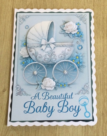 Congratulations on your New Baby Boy A4 by Honorscard Appleby