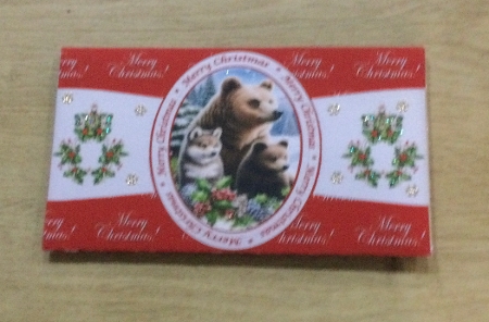 Winter bears scalloped edged money wallet. by Honorscard Appleby