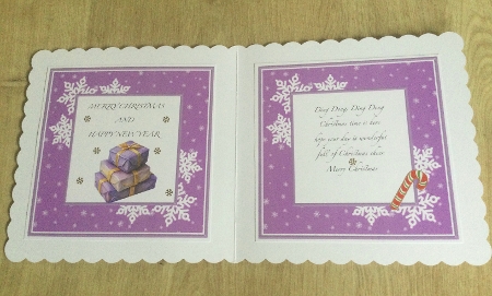 Purple Christmas Insert by Honorscard Appleby